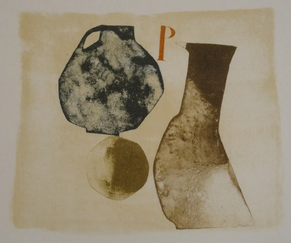 Lithograph Bissier - Composition