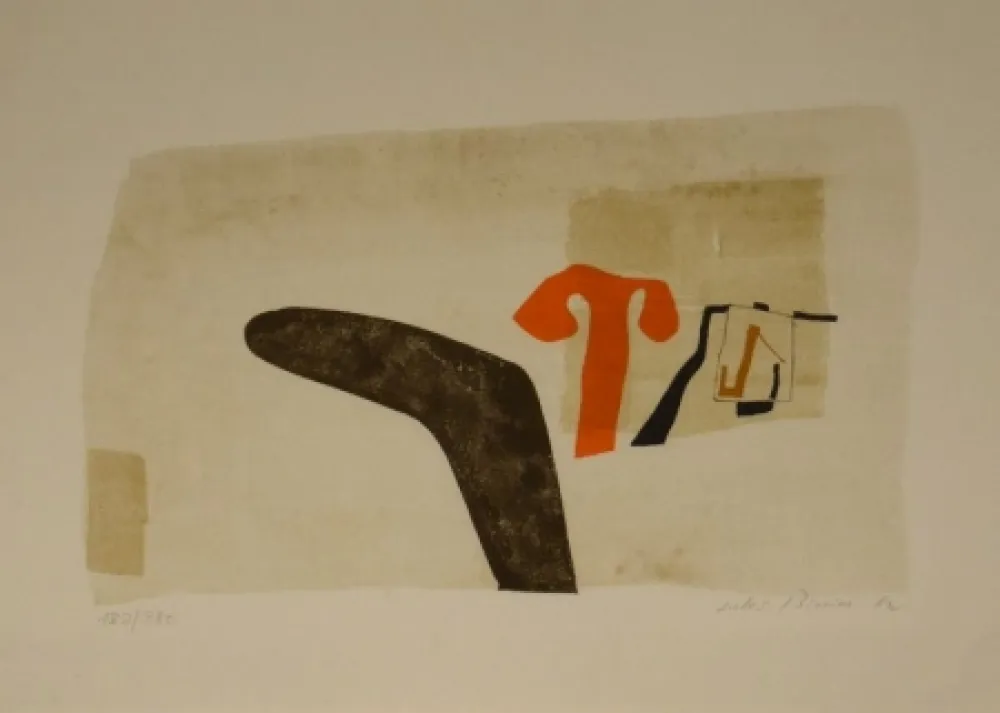 Lithograph Bissier - Composition („die Dinge des Lebens verlieren ihre Namen…“). 