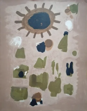 Lithograph Bissiere - Abstraction