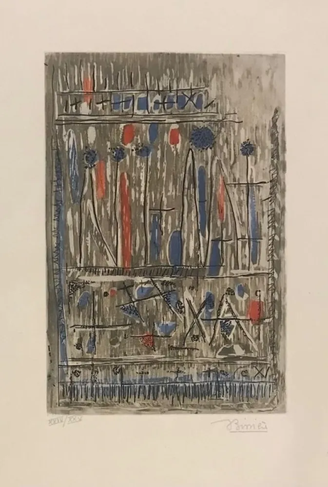 Etching Bissiere - Composition 