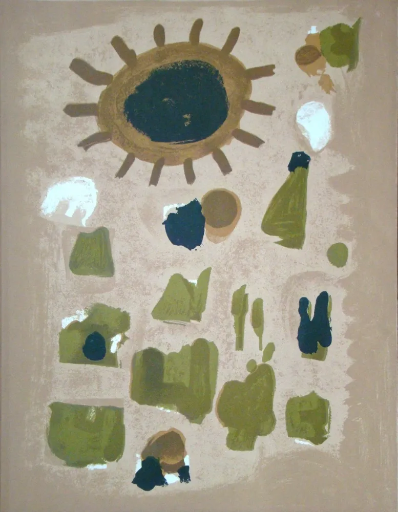 Lithograph Bissiere - Composition