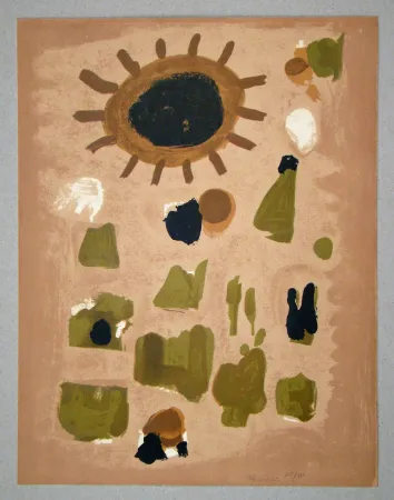 Lithograph Bissiere - Composition