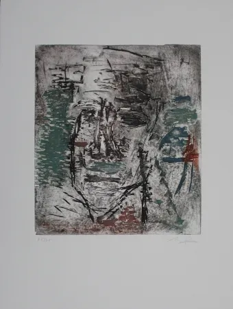 Etching And Aquatint Bissière - Grosse tête