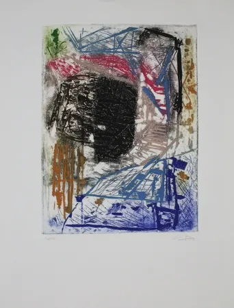 Etching Bissière - Le grillon / The Cricket