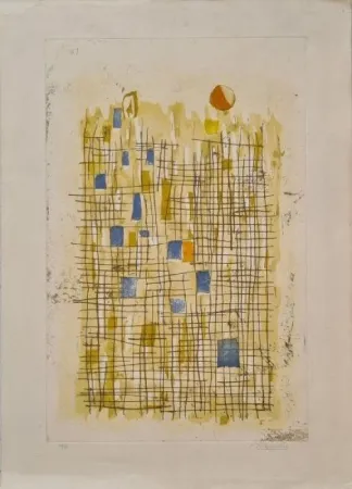 Etching Bissiere - Soleil 