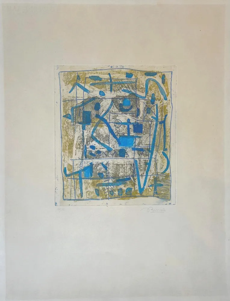 Etching And Aquatint Bissiere - Soleil noir 