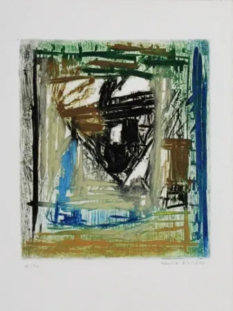 Etching And Aquatint Bissière - Tête noire