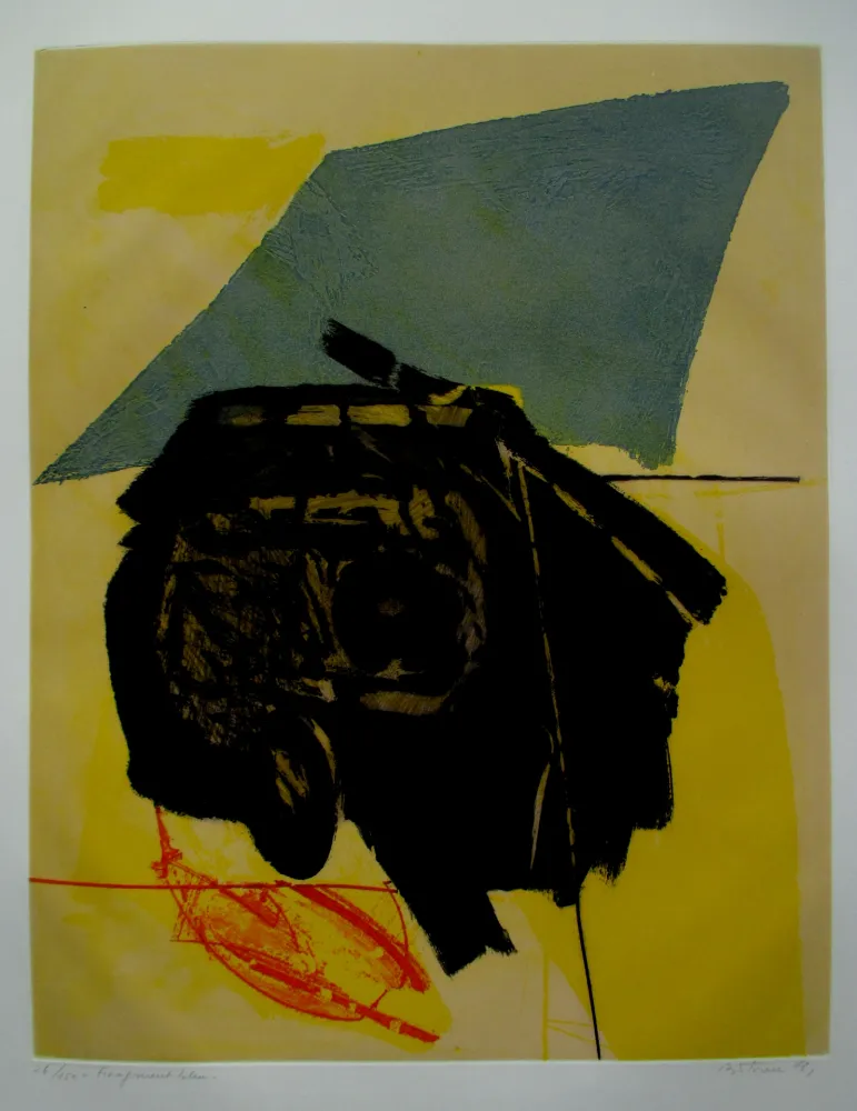 Aquatint Bitran - Fragment bleu