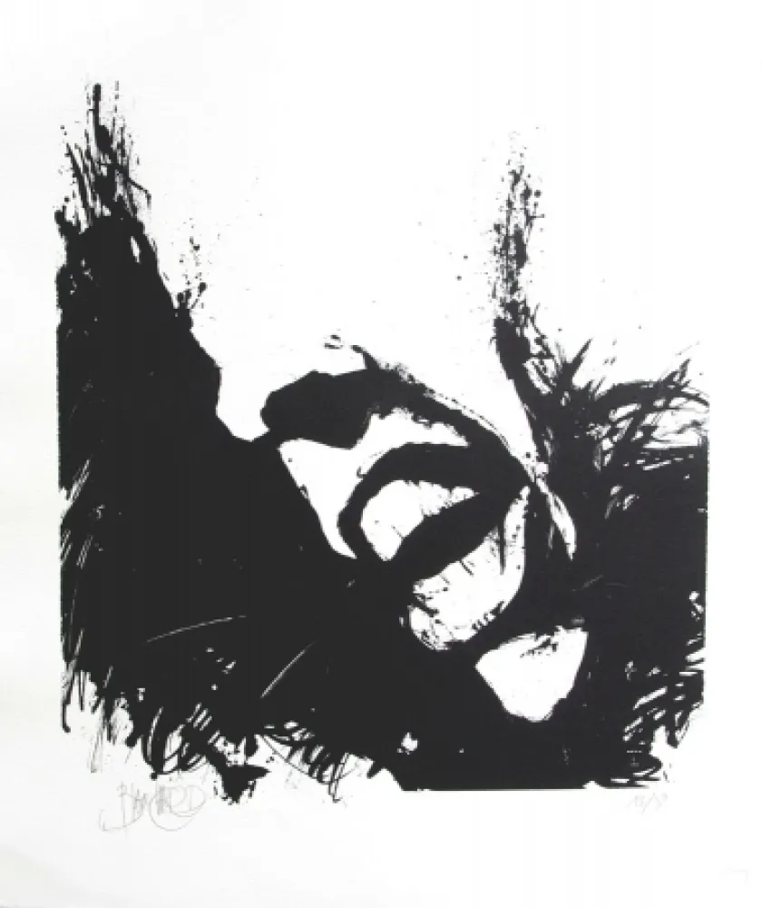 Lithograph Blanchard - Hommage à Brel