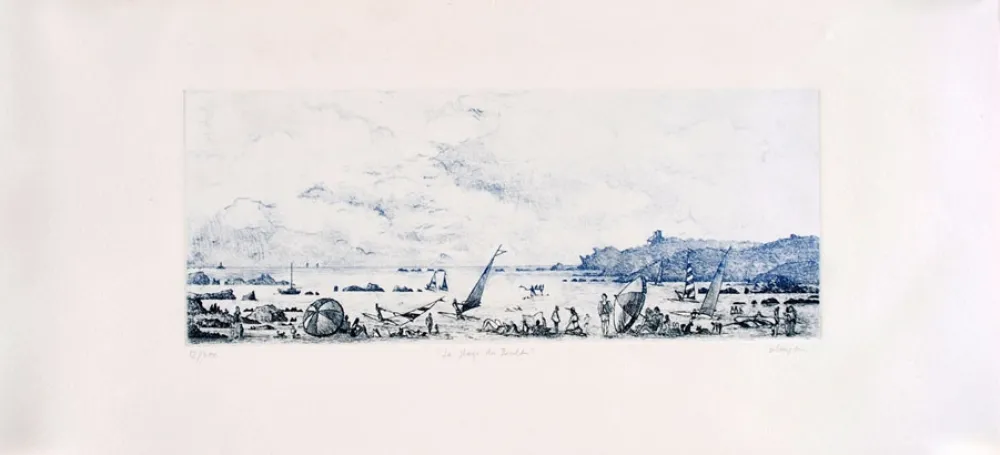 Etching Blanpain - La plage du Pouldu