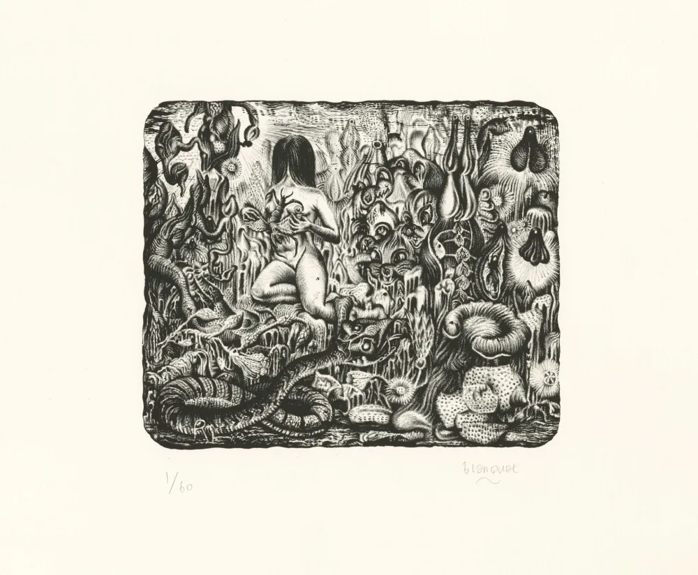 Lithograph Blanquet - Majesté Furtive