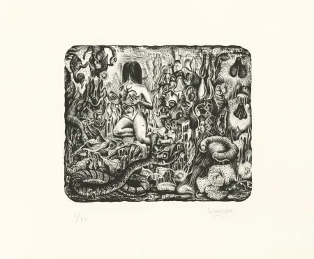 Lithograph Blanquet - Majesté Furtive