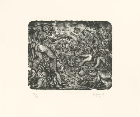 Lithograph Blanquet - Rixe Urticante