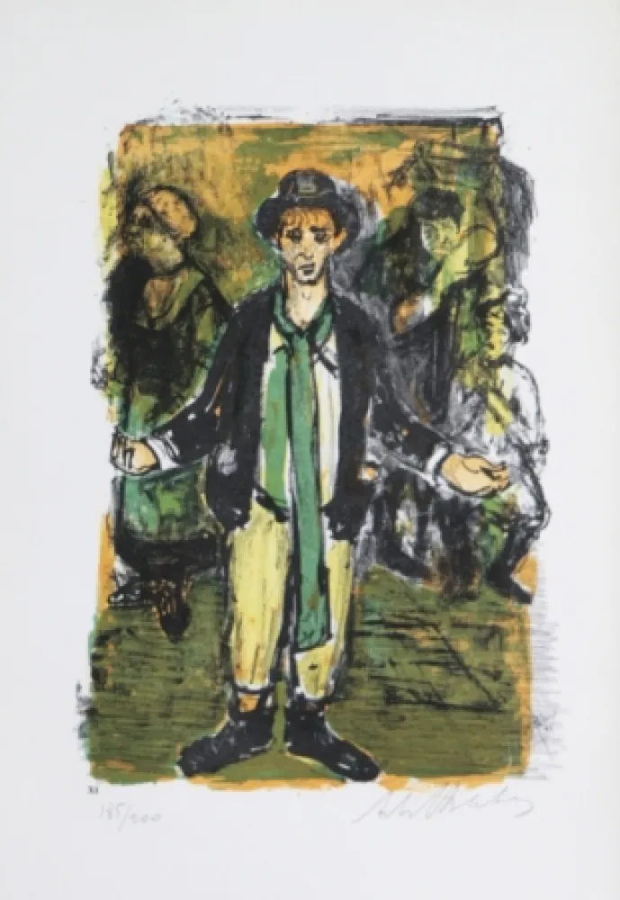 Lithograph Blatas - 	L'opera des Guaux, The Beggers Opera plate XI