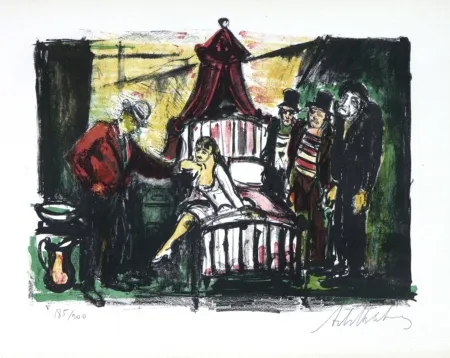 Lithograph Blatas - 	L'Opera Des Gueux, The Beggers Opera Plate V