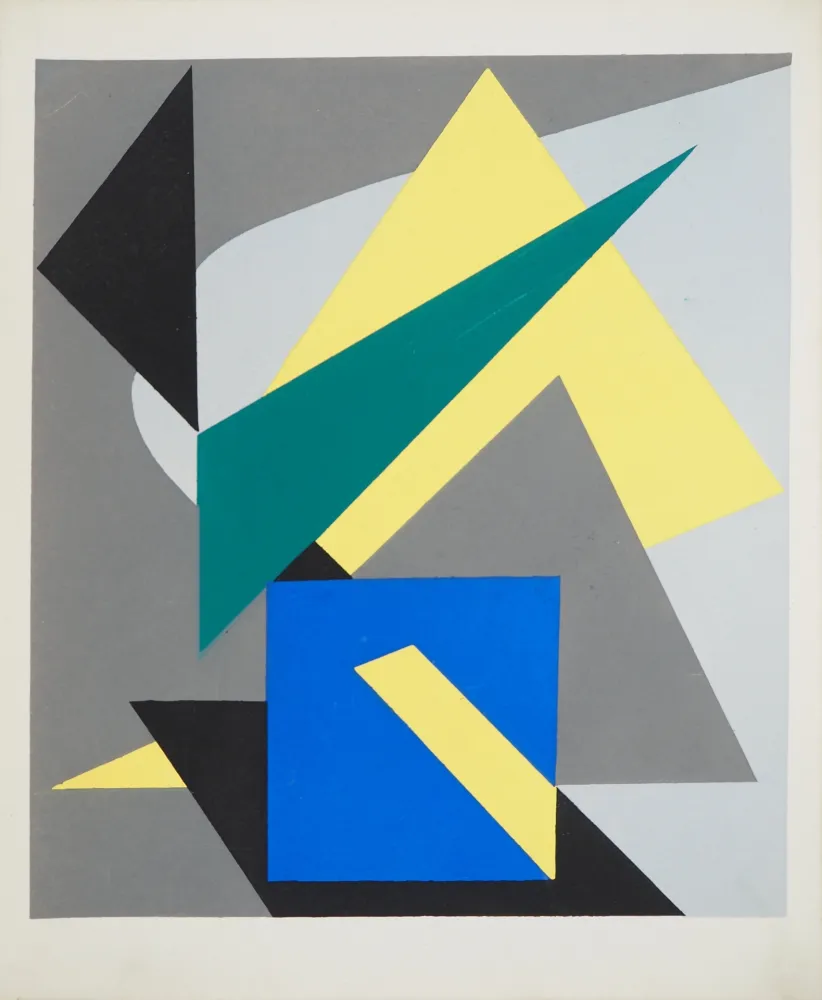 Lithograph Bloc - Abstraction géométrique