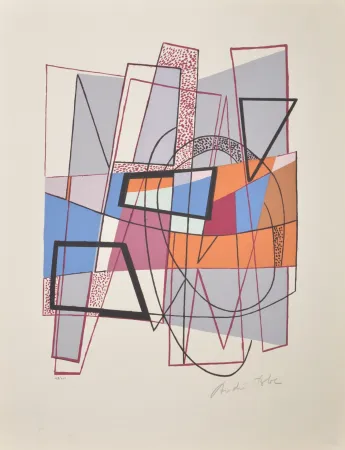 Screenprint Bloc - Composition, 1954 - Hand-signed