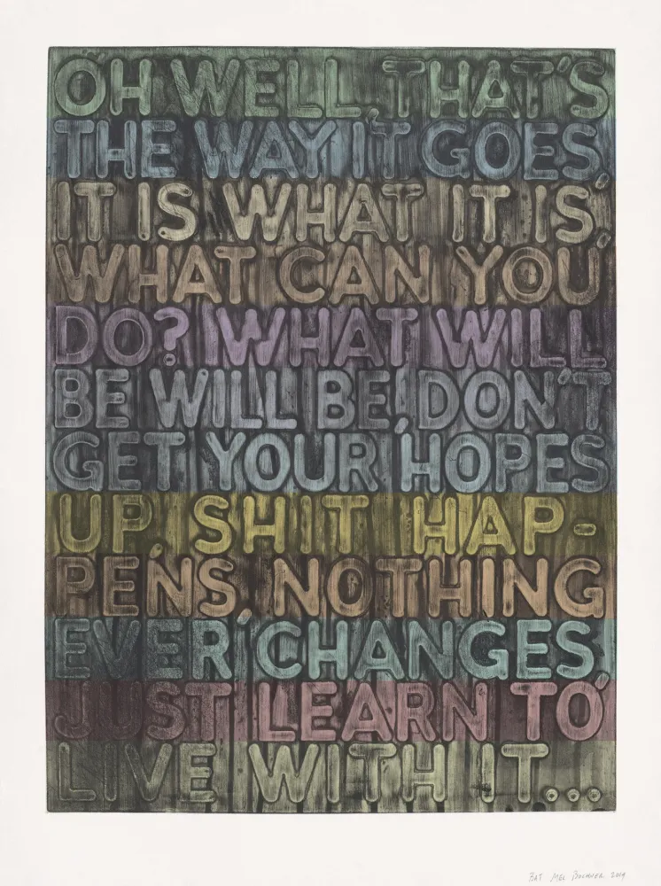 Screenprint Bochner - Oh Well