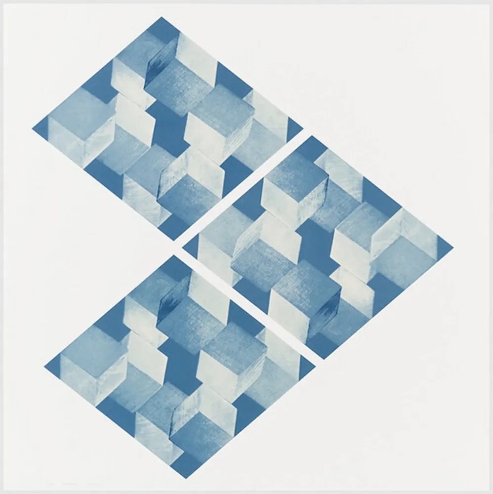 Screenprint Bochner - Untitled (Four X Four X Four)