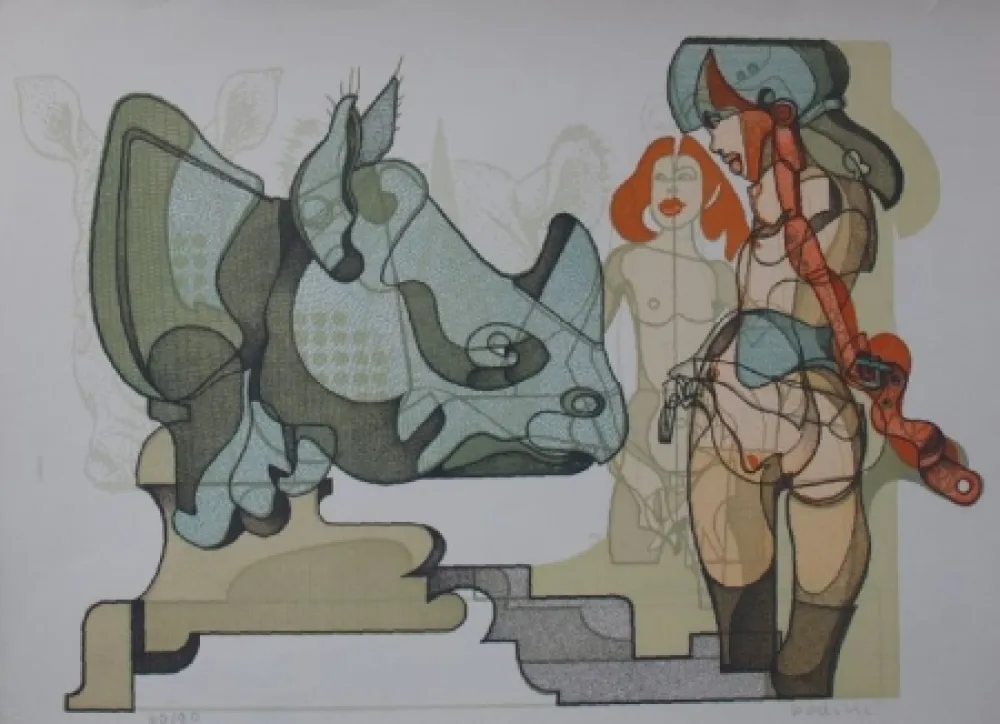 Lithograph Bodini - Senza titolo