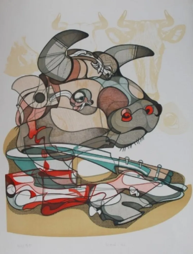 Lithograph Bodini - Senza titolo