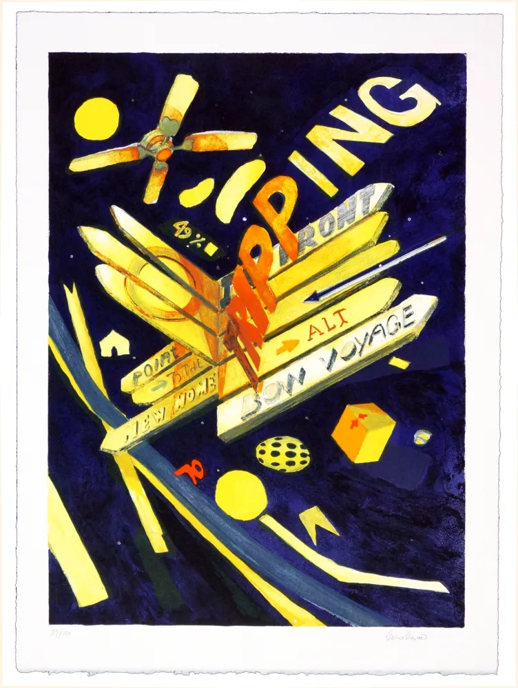 Lithograph Boesen - Bon Voyage