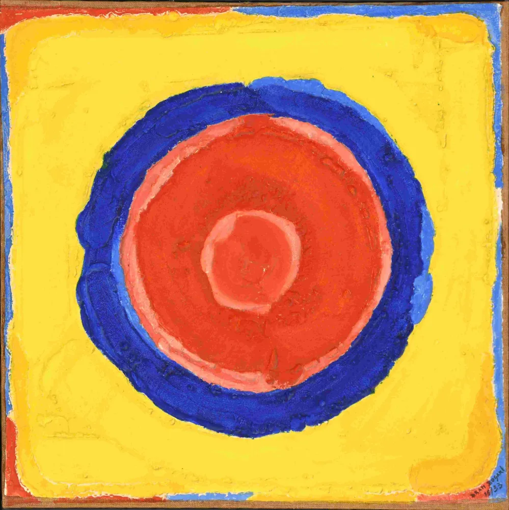 Etching Bogart - Red on Blue on Yellow 