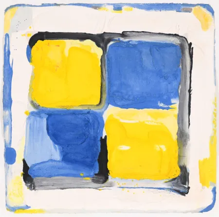 Etching Bogart - Yellow / blue / square