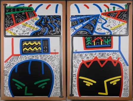 Screenprint Boisrond - Rêve de plage, 1986 (Diptyque)