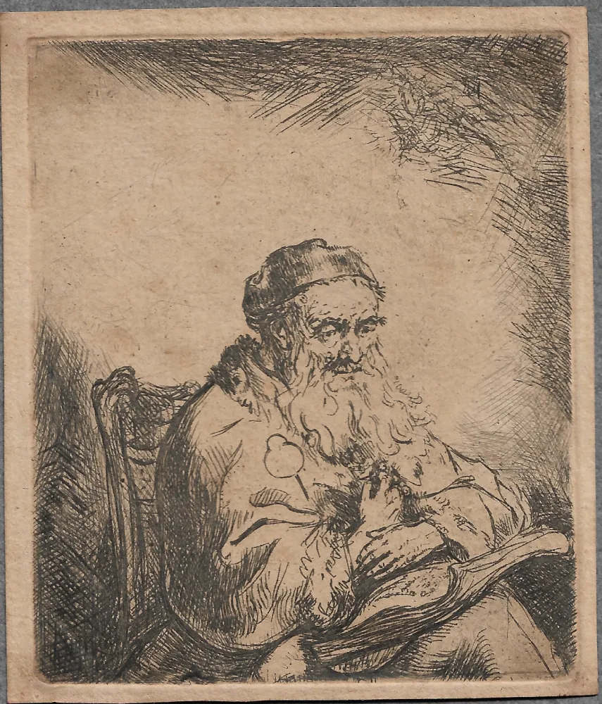 Etching Bol - The Old Man with a Leaf of Trefoil on His Coat