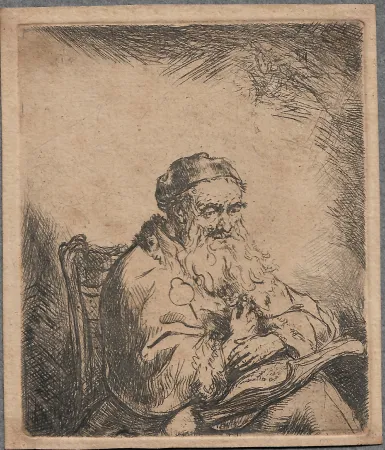 Etching Bol - The Old Man with a Leaf of Trefoil on His Coat