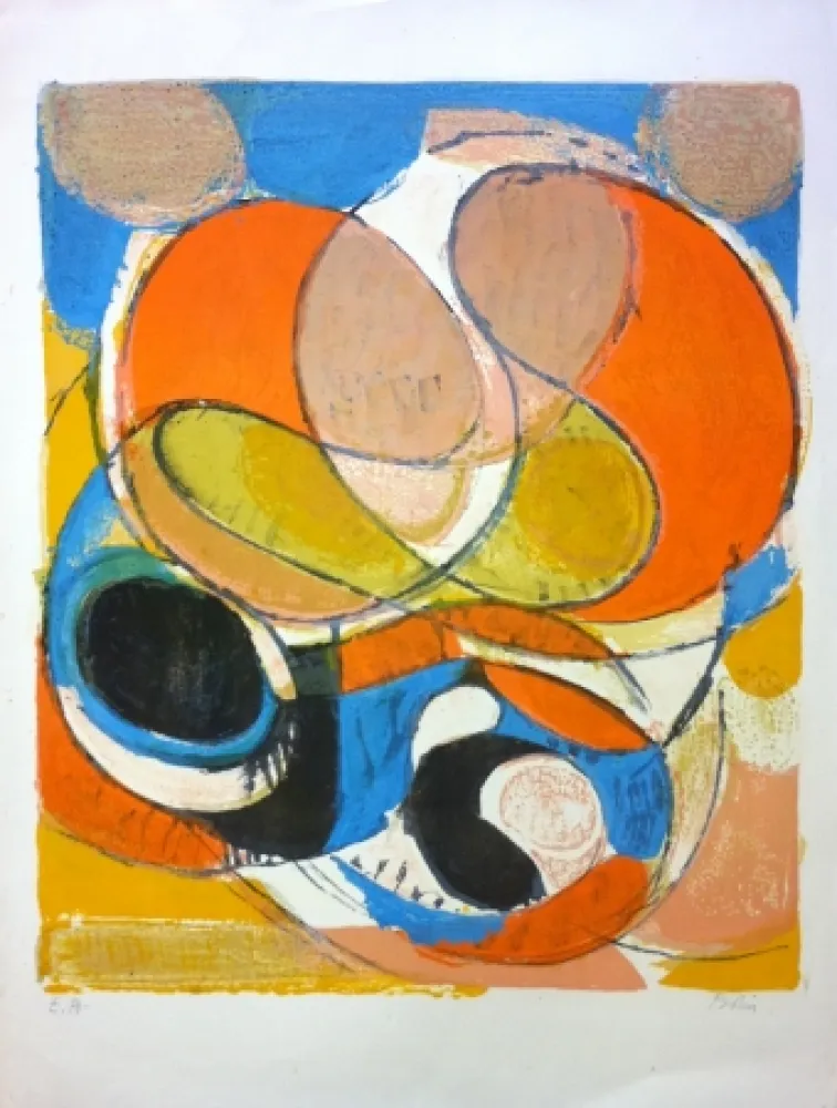 Lithograph Bolin - Composition 4