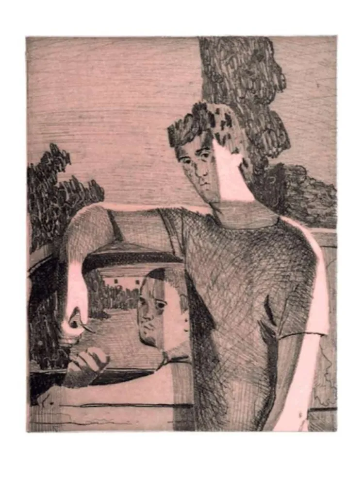 Etching Bollinger - Untitled (Window Exchange)
