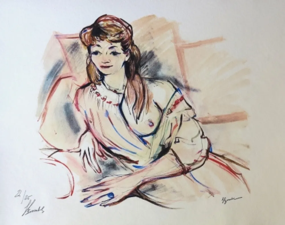 Lithograph Bonabel -  Louis-Ferdinand Céline - AUTOPORTRAIT / SELF-PORTRAIT