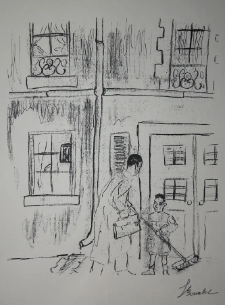 Etching Bonabel - Louis-Ferdinand Céline - Gravure Originale - Voyage au Bout de la Nuit