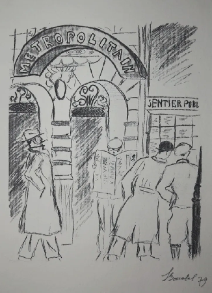 Etching Bonabel - Louis-Ferdinand Céline - Gravure Originale 