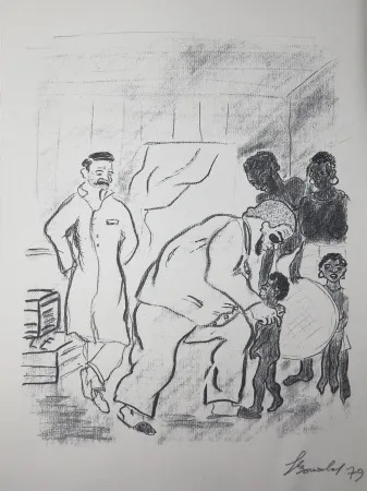 Etching Bonabel - Louis-Ferdinand Céline - Gravure Originale - Voyage au Bout de la Nuit