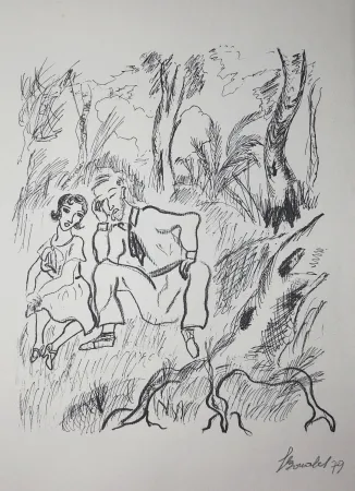 Etching Bonabel - Louis-Ferdinand Céline - Gravure Originale - Voyage au Bout de la Nuit