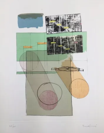 Lithograph Bonalumi - La casa del vento