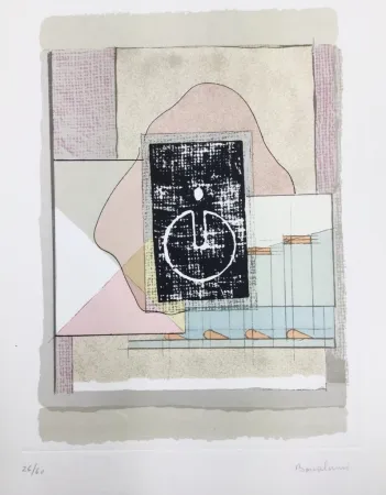 Lithograph Bonalumi - La casa del vento 