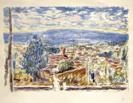 Lithograph Bonnard -  La Montagne Bleue