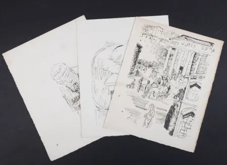 Lithograph Bonnard - La vie de Sainte Monique #4, 1930 - Set of 3 lithographs