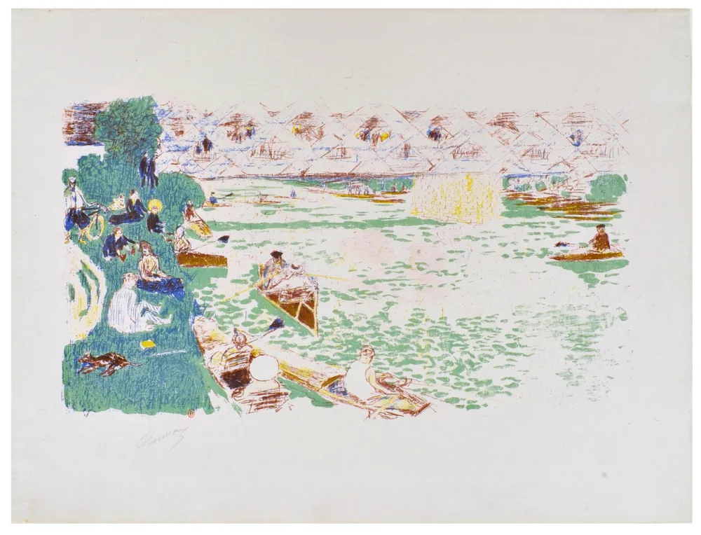 Lithograph Bonnard - Le Cannotage