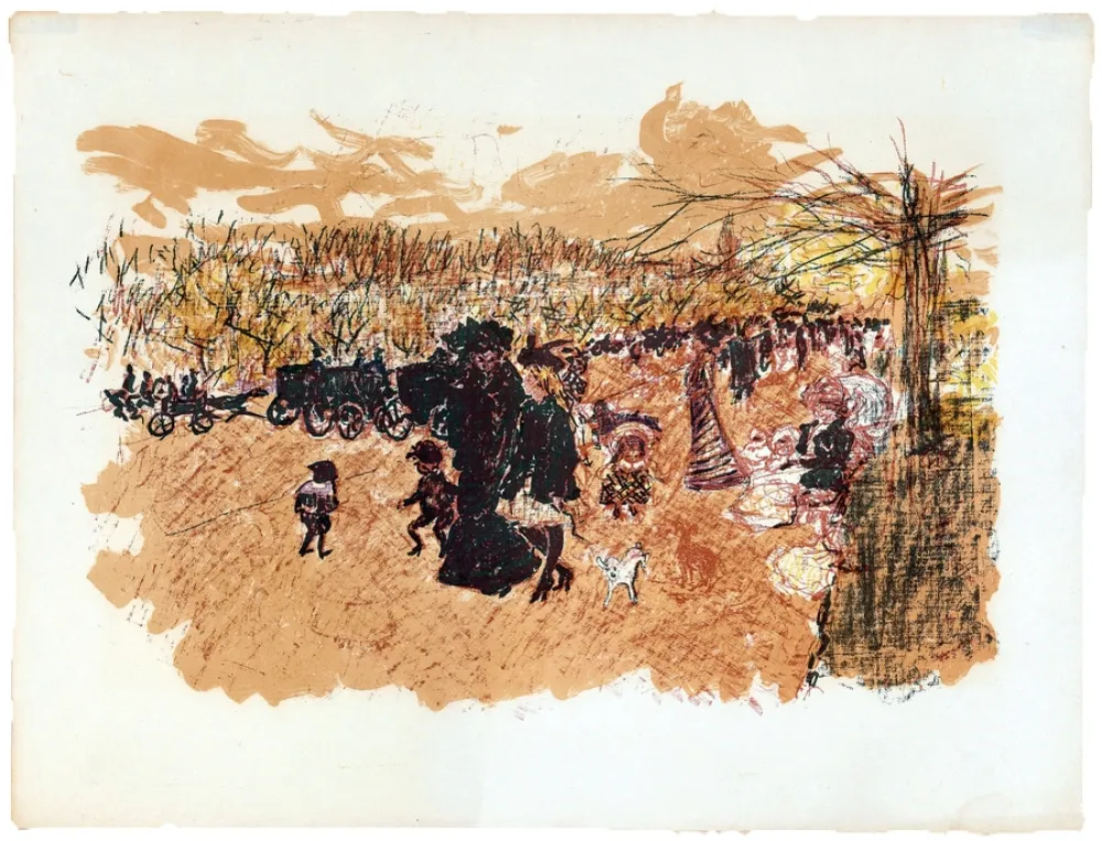 Lithograph Bonnard - Quelques aspects de la vie de Paris 1