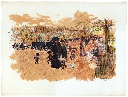Lithograph Bonnard - Quelques aspects de la vie de Paris 1