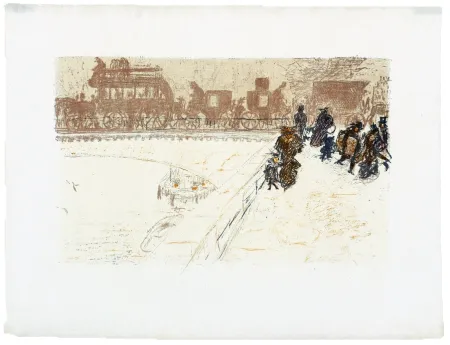 Lithograph Bonnard - Quelques aspects de la vie de Paris 6