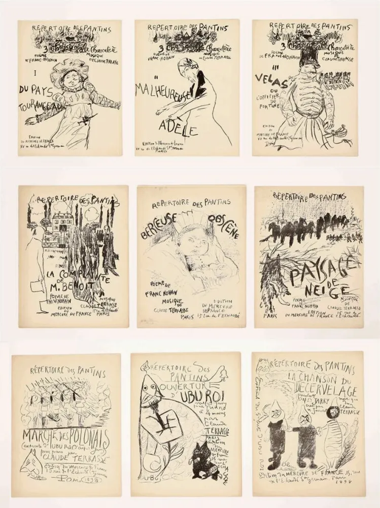 Illustrated Book Bonnard - RÉPERTOIRE DES PANTINS. Avec 9 lithographies de Pierre Bonnard et Alfred Jarry (1896-1898)