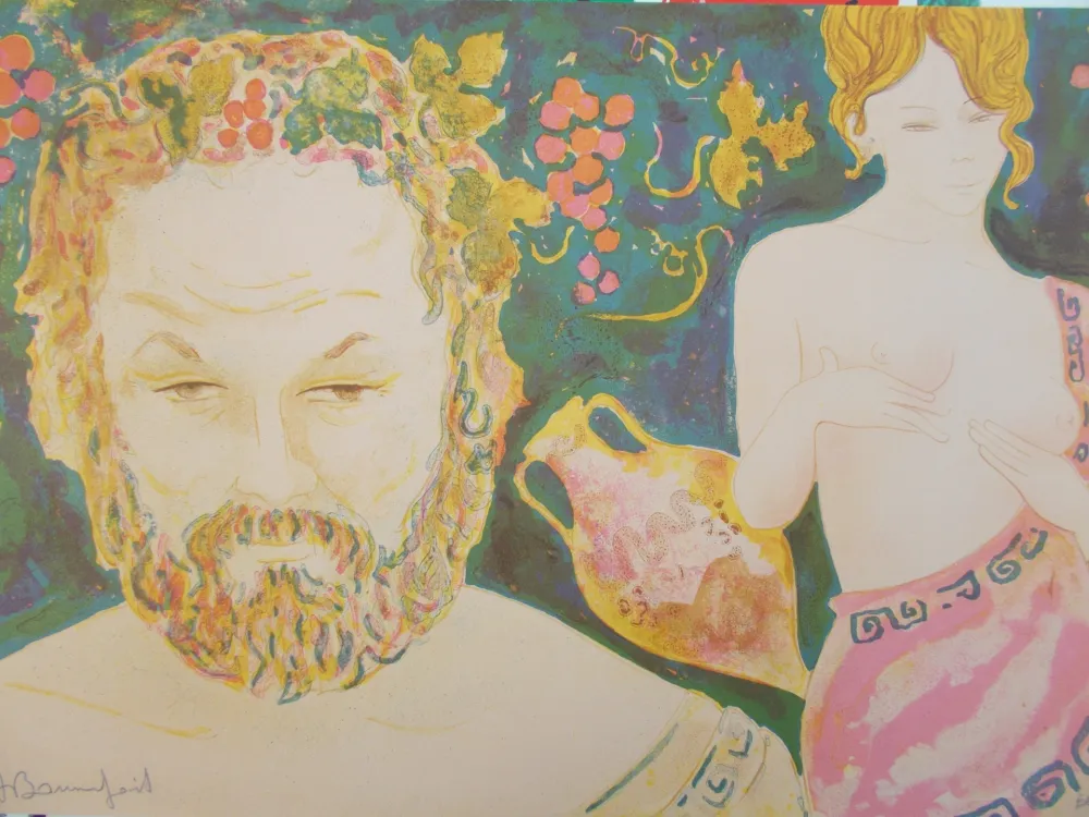 Lithograph Bonnefoit - Le couple