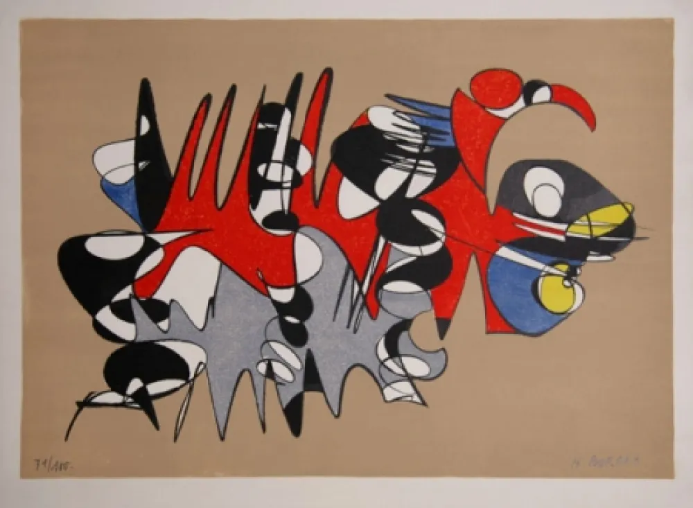 Lithograph Bordas - Untitled