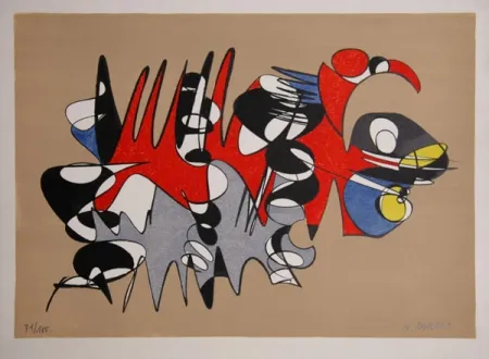 Lithograph Bordas - Untitled